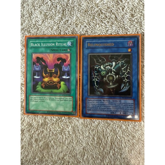 Set of 3 Yugioh Cards - Black Illusion Ritual, Relinquished, Relinquished Anima - Picture 2 of 4